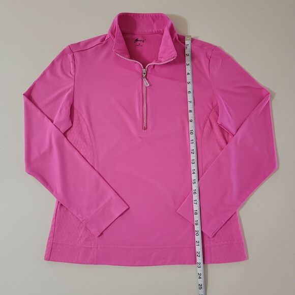 Swing Women's Pink Long Sleeve 1/4 Zip Pullover - Picture 4 of 13